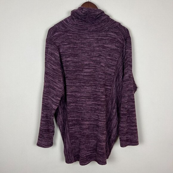 David Cline Sweater Womens XL Wine Cowl Neck‎ Long Sleeve Pullover Relaxed Fit - Picture 6 of 9